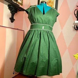 Lindy Bop Forrest Green Vintage Dress